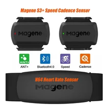 Magene S3 Speed Cadence Sensor And H64 Heart Rate Sensor ANT+ Bluetooth Compatible With Most Devices Bike Computer Speedometer