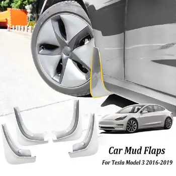 

4Pcs/Set Car Mud Flaps Front Rear Mudguard Splash Guards Fender Mudflaps For Tesla Model 3 2016-2019