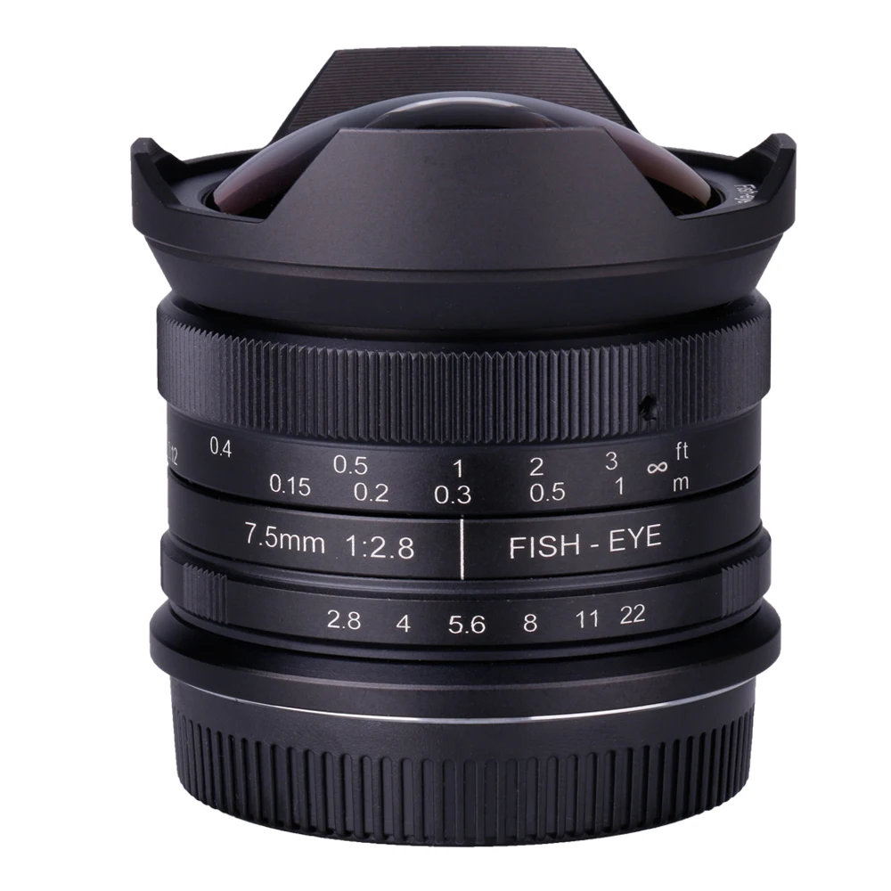 RISESPRAY Камера объектив 7 5 мм f2.8 II Объектив рыбий глаз 180 APS-C ручной с фиксированным