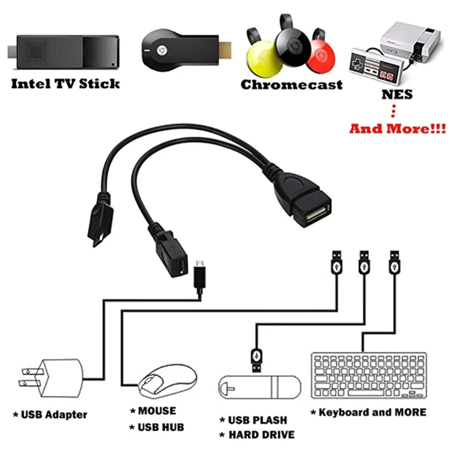  USB Cable for Fire Stick, Micro USB Power Cable for