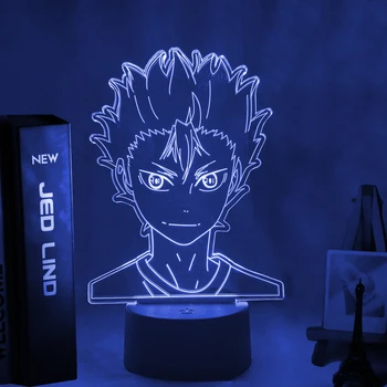 

3d Lamp Anime Haikyuu Nishinoya Yuu Figure for Kids Child Bedroom Decor Nightlight Rgb Colorful Desk Led Night Light Manga Gift