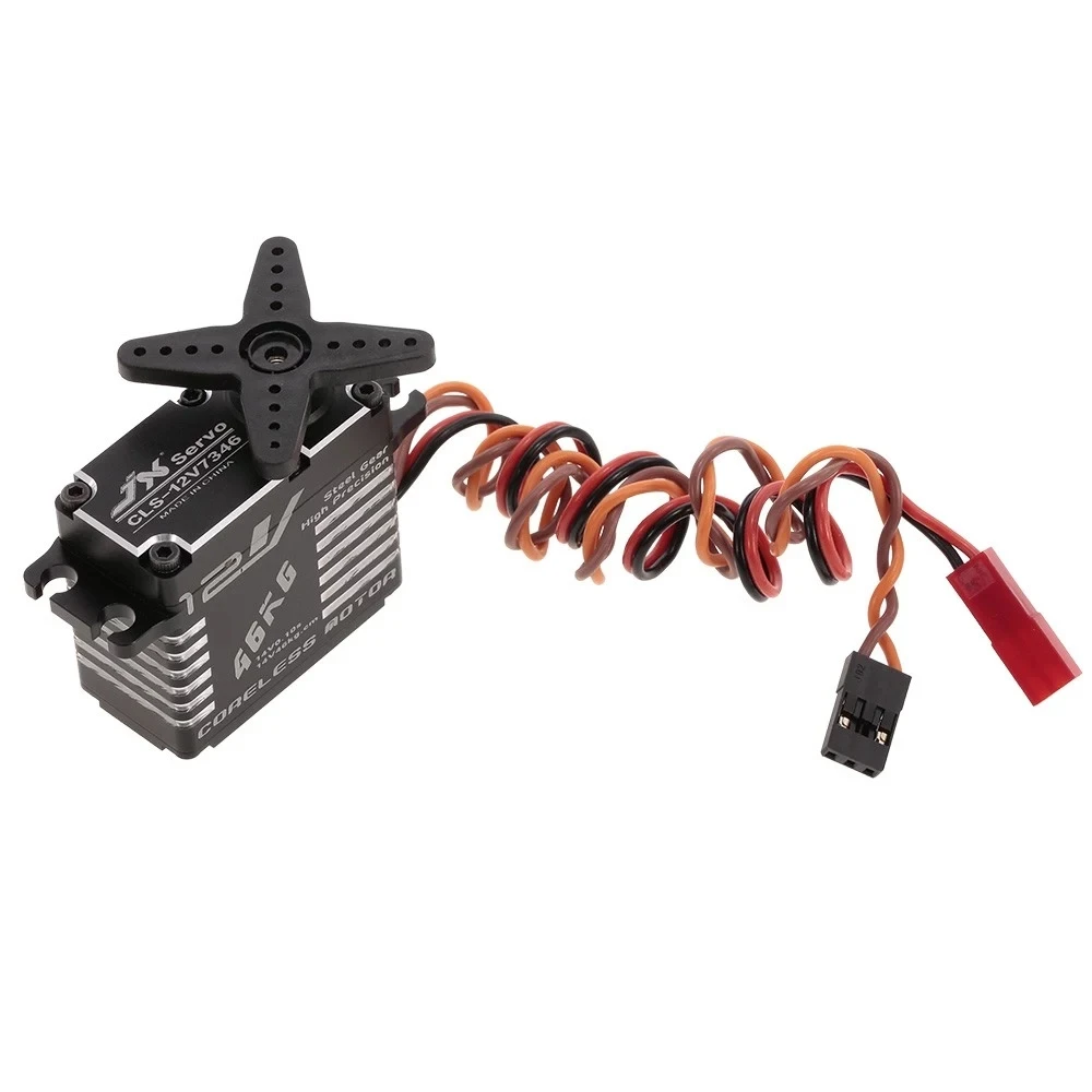 JX CLS-12V7346 46 кг 12V Алюминиевый Цифровой без сердечника Servo Для RC Вертолет Лодка Самолет
