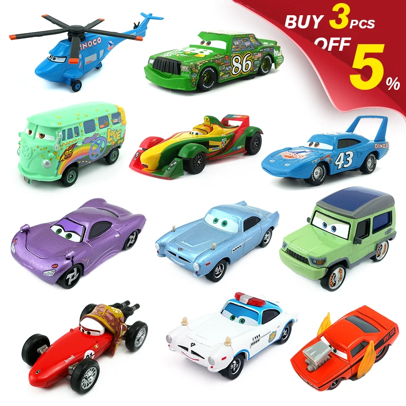 Disney Pixar Cars 2 & 3 Lightning McQueen Ramirez Mater Jackson Storm Fillmore 1:55 литые игрушки металлический