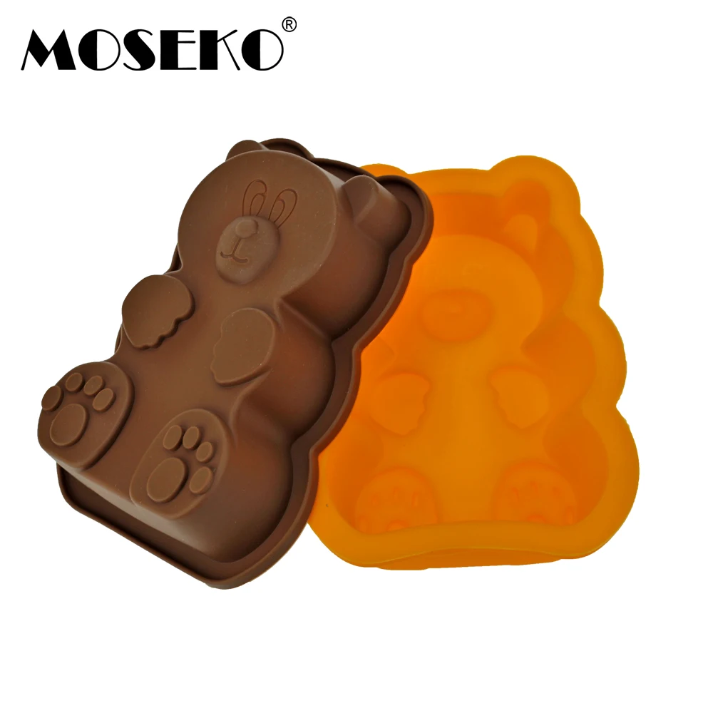 MOSEKO 3D милый медведь форма для торта силиконовая форма для выпечки инструменты для кухни форма для шоколада украшения торта инструменты