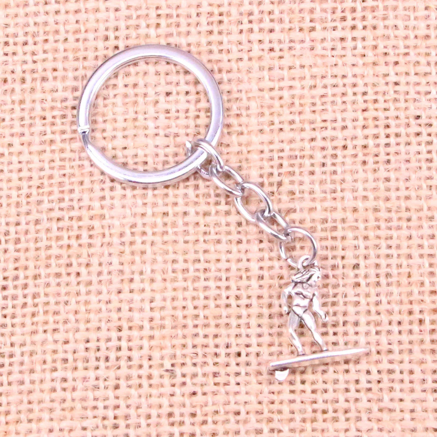 20pcs 21*18mm Lady Female Surfer Surfing Pendants Diy Men Car Key Chain