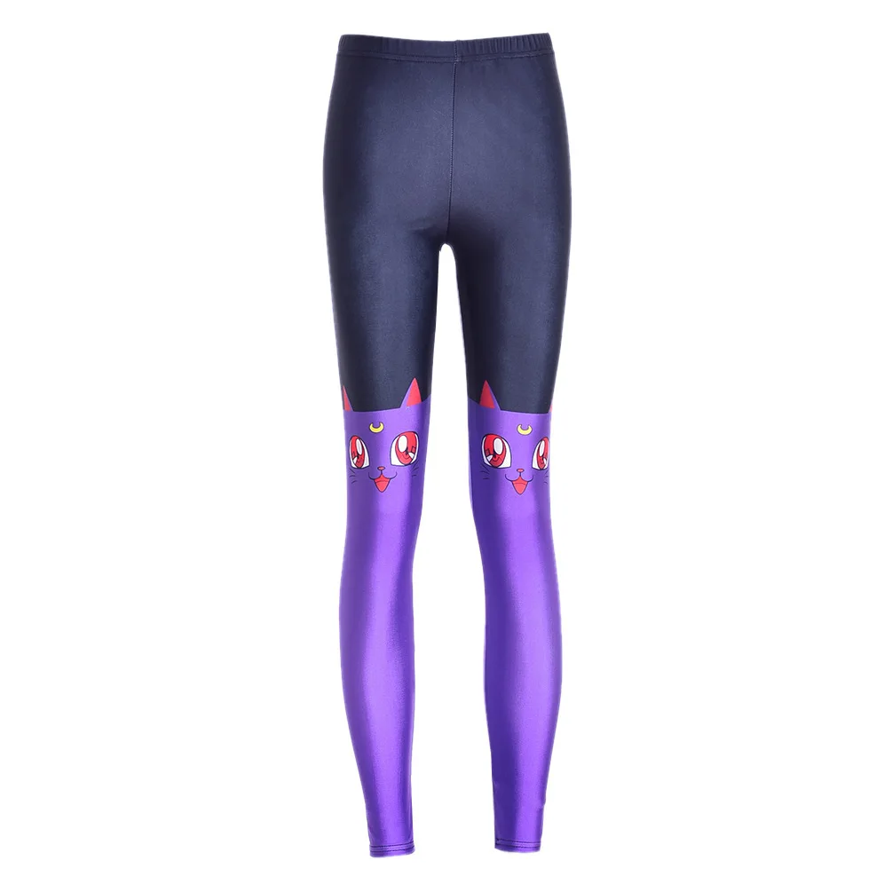 

Cartoon Animation Poor Cat-Leggings Smooth Handfeel Women's Stretch Pants