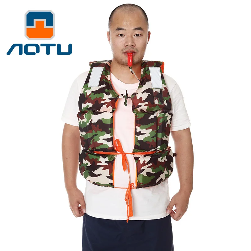 

Summer Hot Selling Adult Form Lifejacket Tour Bathing Suit Camouflage Diving Vest with Whistle Bathing Suit At9017-1