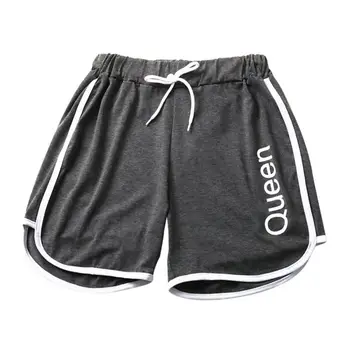 

Gray Sports Shorts Fitness Gym Comfy Breathable Shorts Loose Casual Letter Side Stripes Sweatpants