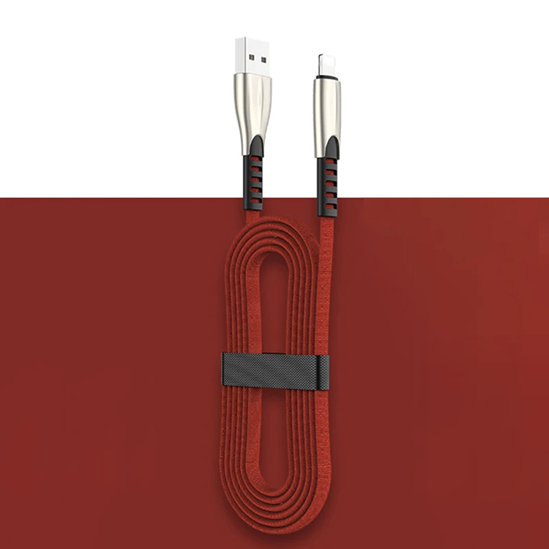 Красный 3а USB кабель для iPhone Xs Max Xr X 8 7 6 6s 5s iPad Быстрая зарядка зарядное устройство кабель для мобильного телефона iPhone провод шнур 3 м 2 м 1 м 0,5 м - Цвет: Красный