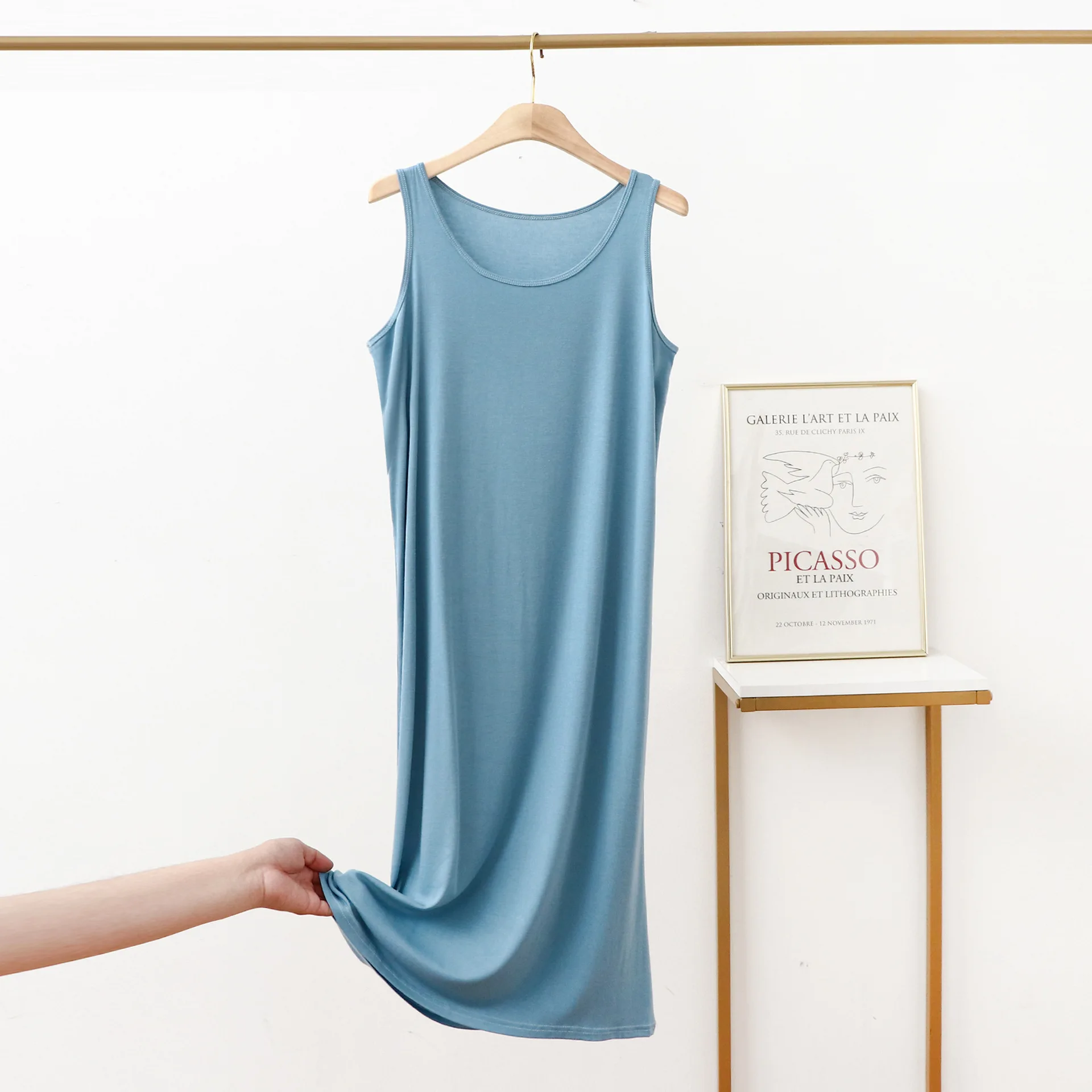 Modal Sleepwear Women Sexy Sleeveless Vest Dress New Comfortable Nightdress Female Loose Lounge Wear Nightgowns Bottoming Shirt