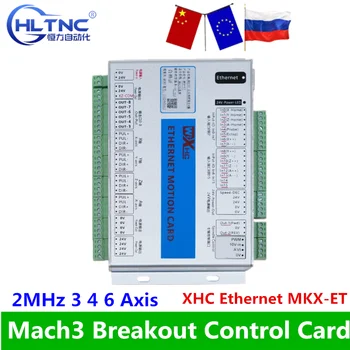 

XHC Ethernet Mach3 Breakout Board 3 4 6 Axis USB Motion Control Card Resume 2MHz Support For CNC Lathe Engraver