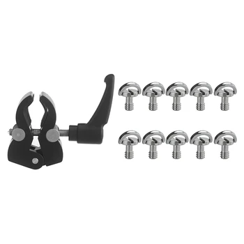 

Camera Arm Small Super Clamp Crab Pliers Clip Small-Size 4.9cm with 10X D-Ring 1/4Inch Mounting Mount Screw Thread