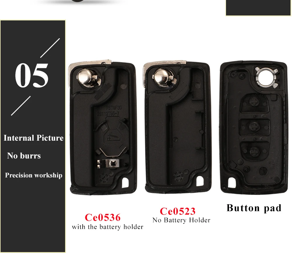 Keyforkess 10pcs 3BTN Flip Remote Car Key per Peugeot Partner Expert Citroen Berlingo spedizione pieghevole Ce0523 ce0536 HU83 VA2 16 Keyforkess 10pcs 3BTN Flip Remote Car Key per Peugeot Partner Expert Citroen Berlingo spedizione pieghevole Ce0523 ce0536 HU83 VA2 - Hfe14c006c4434c43900ecc5d8bda6bc09