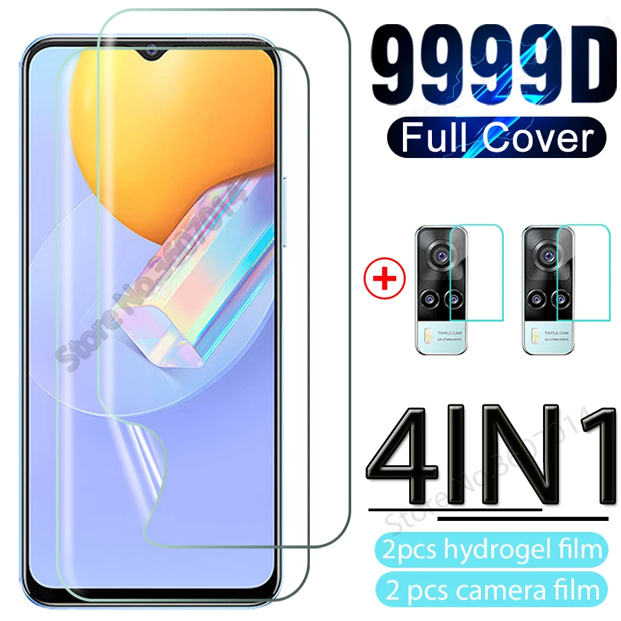 Гидрогелевая пленка 4 в 1 для vivo y31 y30 y20 y20i y51 y50 y17 y12 y1s y11 защита экрана от царапин
