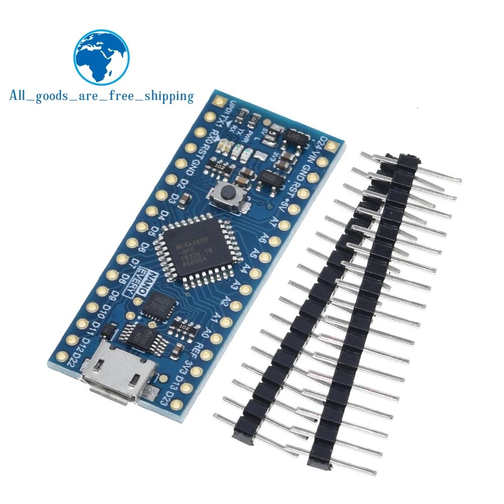 New arrival Nano controller compatible for Arduino Every Atmega4808 Upgraded Atmega328 CH340 UPDI Downloader | Электронные