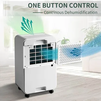 

3,000 Sq. Ft. Dehumidifier with 2L Water Tank, Auto or Manual Drain 30 Pint Dehumidifier for Medium to Large Rooms and Basements