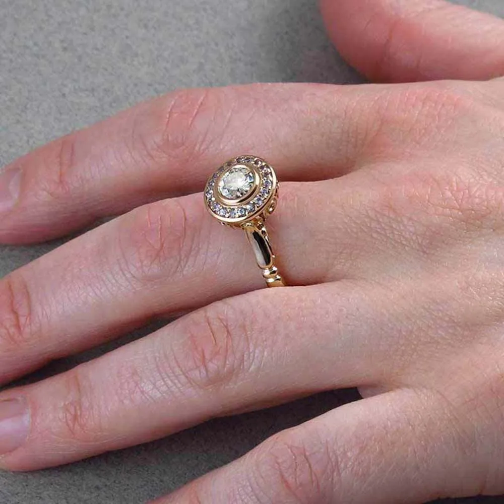 585 обручальное кольцо золотистого цвета, набор для женщин, обручальные кольца, роскошные кольца с кубическим цирконием и камнями, ювелирное изделие DBR030