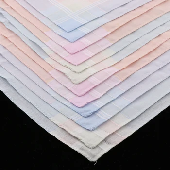 

12pcs Men Women Vintage Plaid Handkerchief Pocket Square Wedding Party Hanky Hankie Kerchiefs, Assorted Color