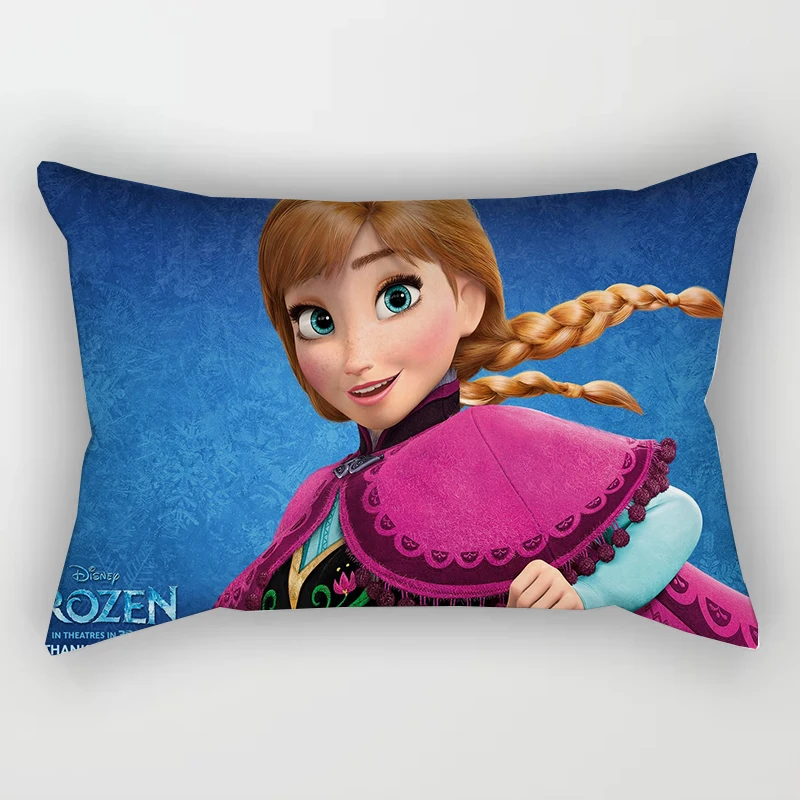 Juste de coussin de dessin animé Disney pour enfants, taie d'oreiller, reine  des neiges, Elsa