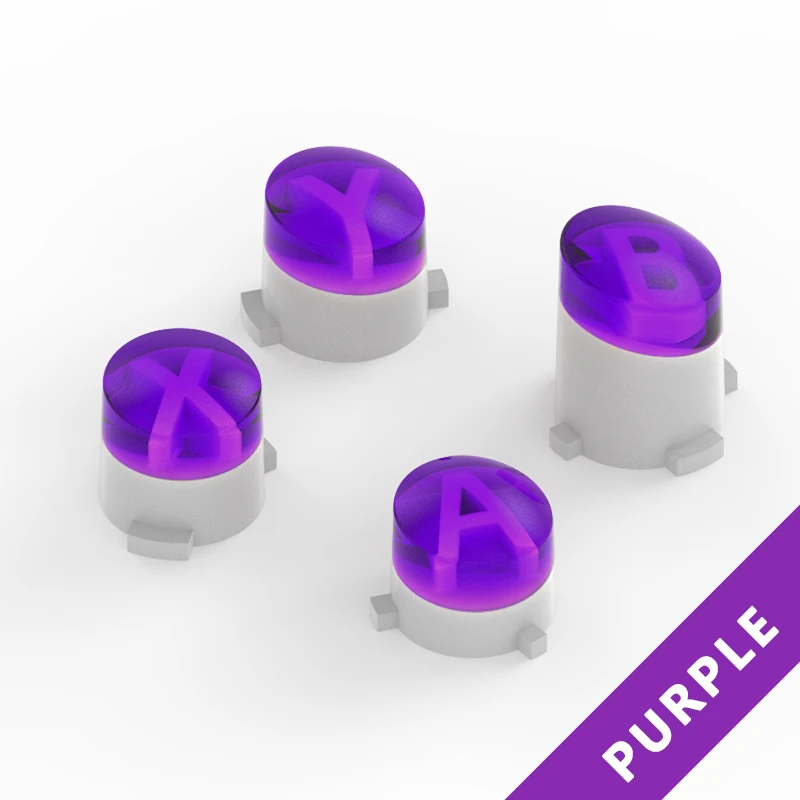 Transparent purple Replacement Buttons ABXY Kit for Microsoft Xbox One/Slim Spare parts Button For Xbox One Elite Wireless Controller Accessories - Цвет: Transparent purple