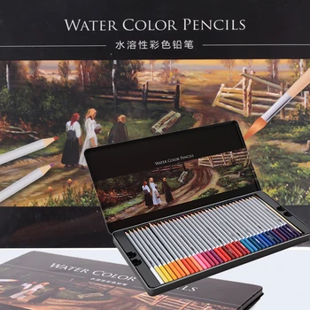 

24/36/48/72 Colored Professional Watercolor Pencils Set, Art Drawing Pencils in Bright Assorted Shades, Ideal for Coloring