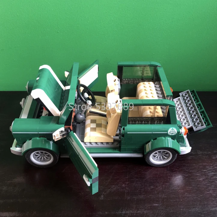 Строительные блоки 21002 в наличии совместимые с Legoinglys CREATOR MINI Cooper MK VII 10242 Green Car