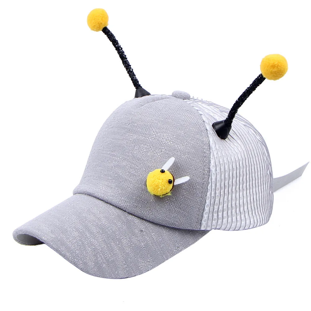 2020 New Fashion Children Hat Spring And Summer Cute Peaked Cap Cartoon Bee Tentacles Boys Girls Net Sun | Детская одежда и обувь