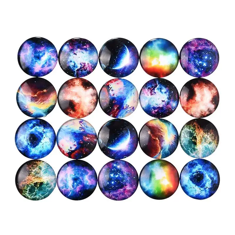

10Pcs Clear Glass Round Cabochons DIY Life Tree Galaxy Pattern Time Gem Glass Cabochon Jewelry Accessories 20mm
