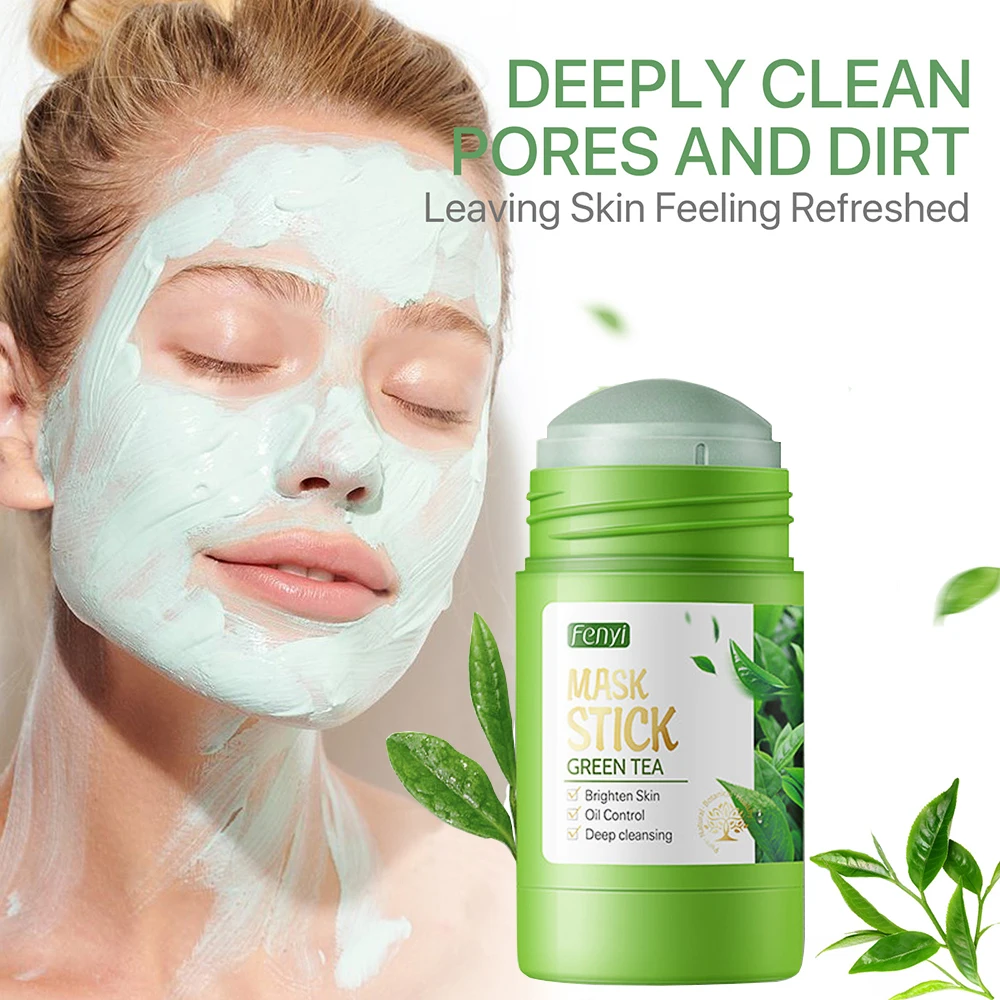 

Face Mask Stick Cleansing Green Tea Clean Mask Mud Whitening Moisturizing Purifying Face Masks Clay Stick Oil Control Skin Care