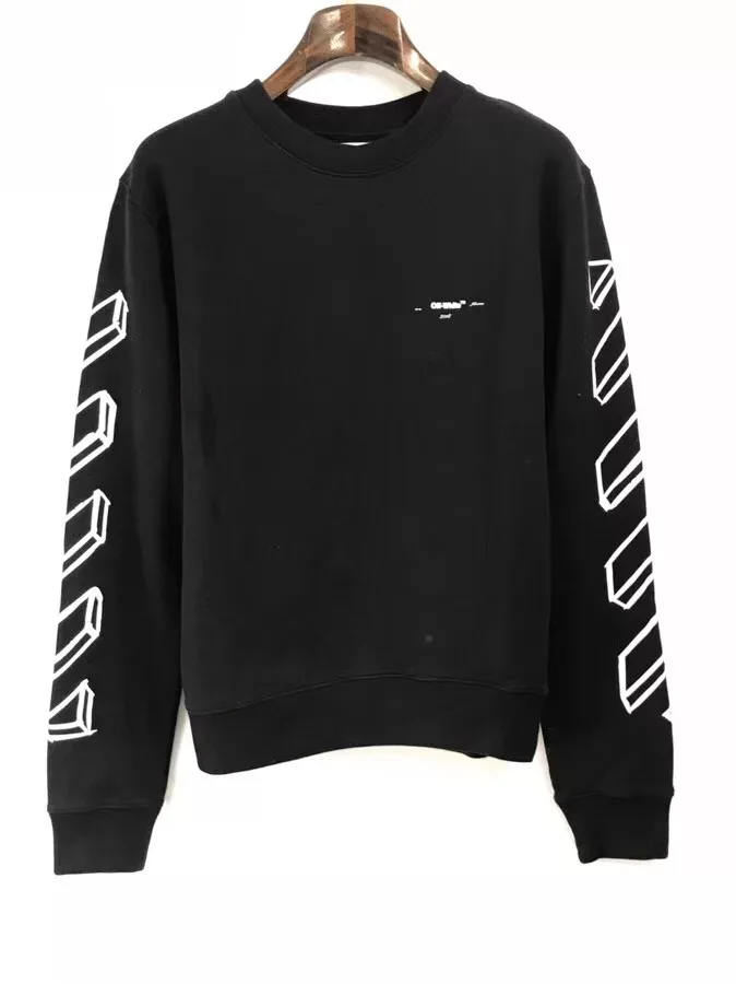 

Europe And America Box Printed Stripes Men'S Wear Spring And Autumn Men And Women Couples Crew Neck Long-sleeved Sweater Coat