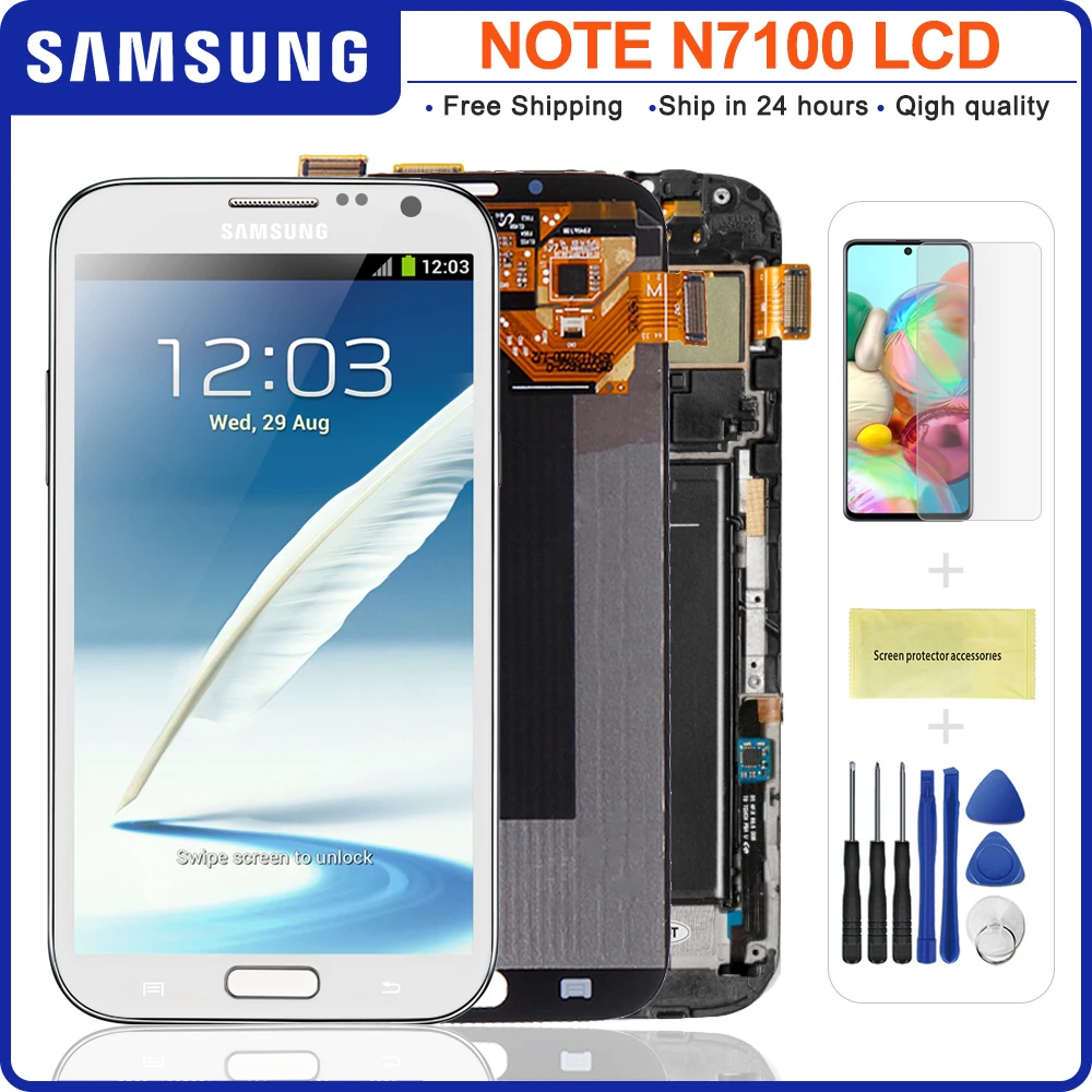 Сменный ЖК-дисплей Super AMOLED для Samsung Galaxy Note 2 N7100 N7105 | Мобильные телефоны и