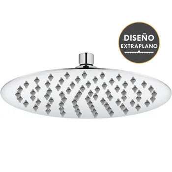 

Kibath shower/round sprayer, with rain effect. Extrapolated, with gloss chrome finish. Diameter 20 cm