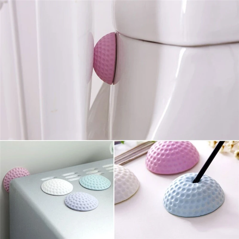 

Door Stopper Handle Baby Safe Buffer Convenient Wall Sticker Door's Stopper Soft Rubber Anti-Shock Flip Silence Home Sticker