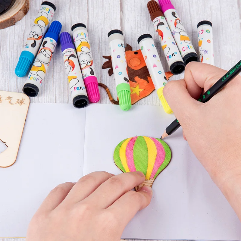 Дети детский сад DIY окрашенная Модель Набор Детские акварельные ручки живопись инструмент для Граффити Шаблон