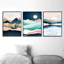 

CHENISTORY 3PC Oil Paint By Numbers Kits For Adults Sunrise Landscape Picture By Number Hand Made Home Decoration Wall Artwork