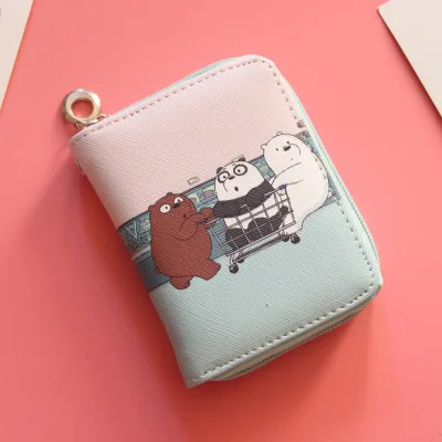 ASSEZSAC Fashion Short Wallet Zipper Print Student Small Fresh Cute Cartoon Rabbit Cat Dog Bear Small Wallet Wrist Coin Purse - Цвет: Coin Purse F6