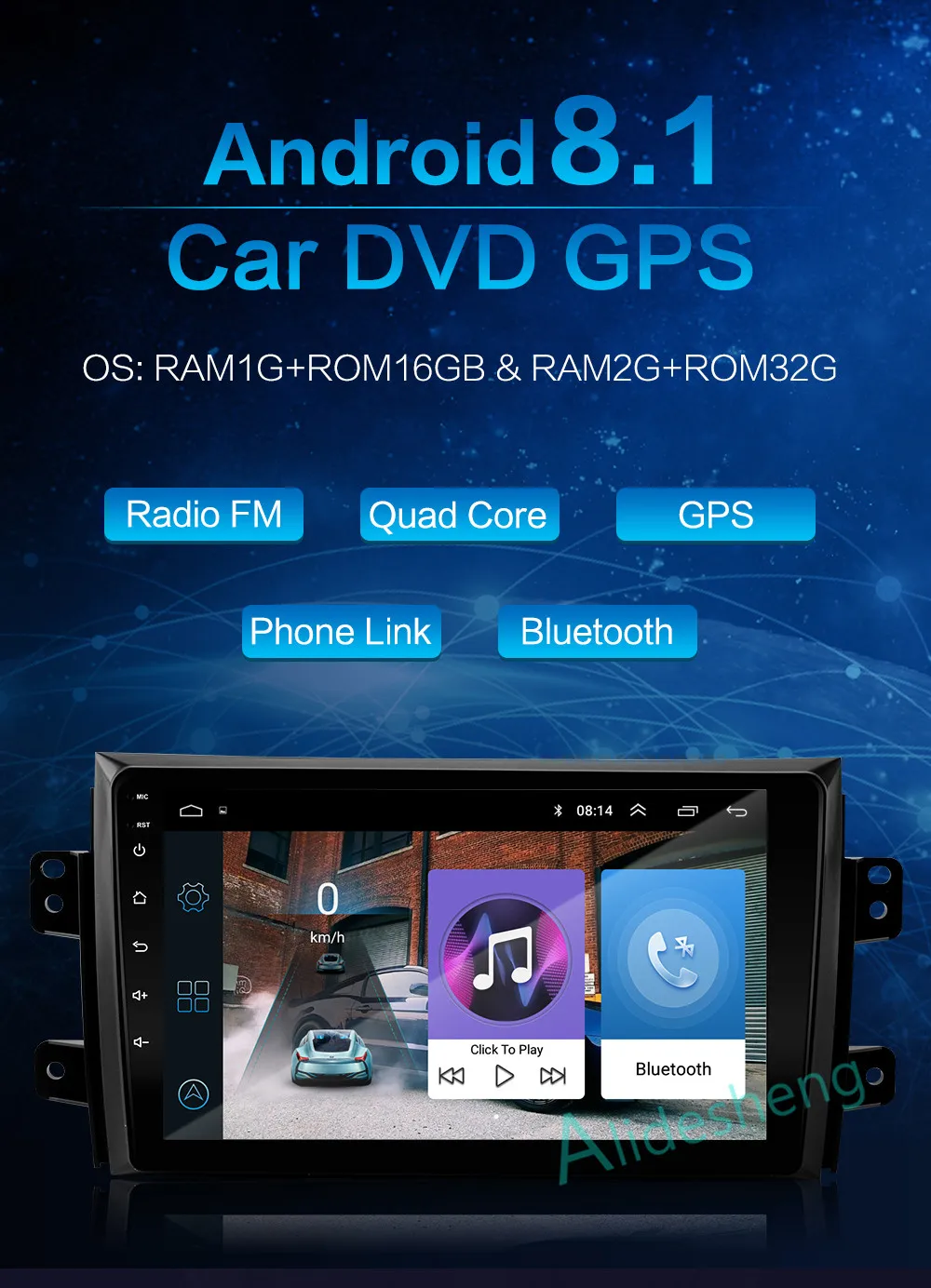 2G+ 32 DSP 2 Din Android 8,1 GO автомобильный dvd мультимедийный плеер gps для Suzuki SX4 2006 2007 2008 2009 2010 2011 2012 navigatio WiFi BT