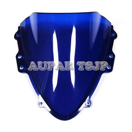 Мотоцикл лобовое стекло для Suzuki GSXR600 2004 2005 GSXR750 04 05 автоцикл воздушный дефлектор ABS пластик ветровое стекло двойной пузырь - Цвет: Blue