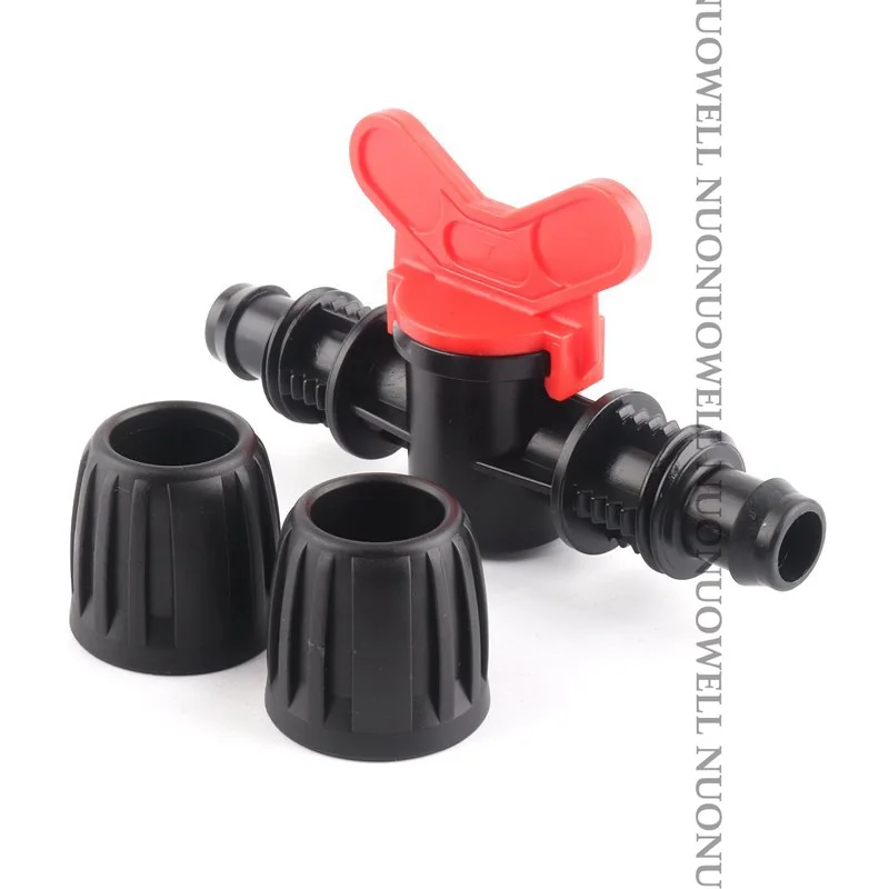 2pcs New 16mm LDPE Pipe Connectors Lock Nuts Garden Water Connector Farm Watering Agricultural Irrigation Pipe Hose Connector