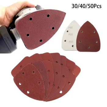 

30-50 PCS Mouse Detail Sander Sandpaper Sanding Paper Hook and Loop Assorted 40/60/80/100/120/180/240/320/400/800 Gri