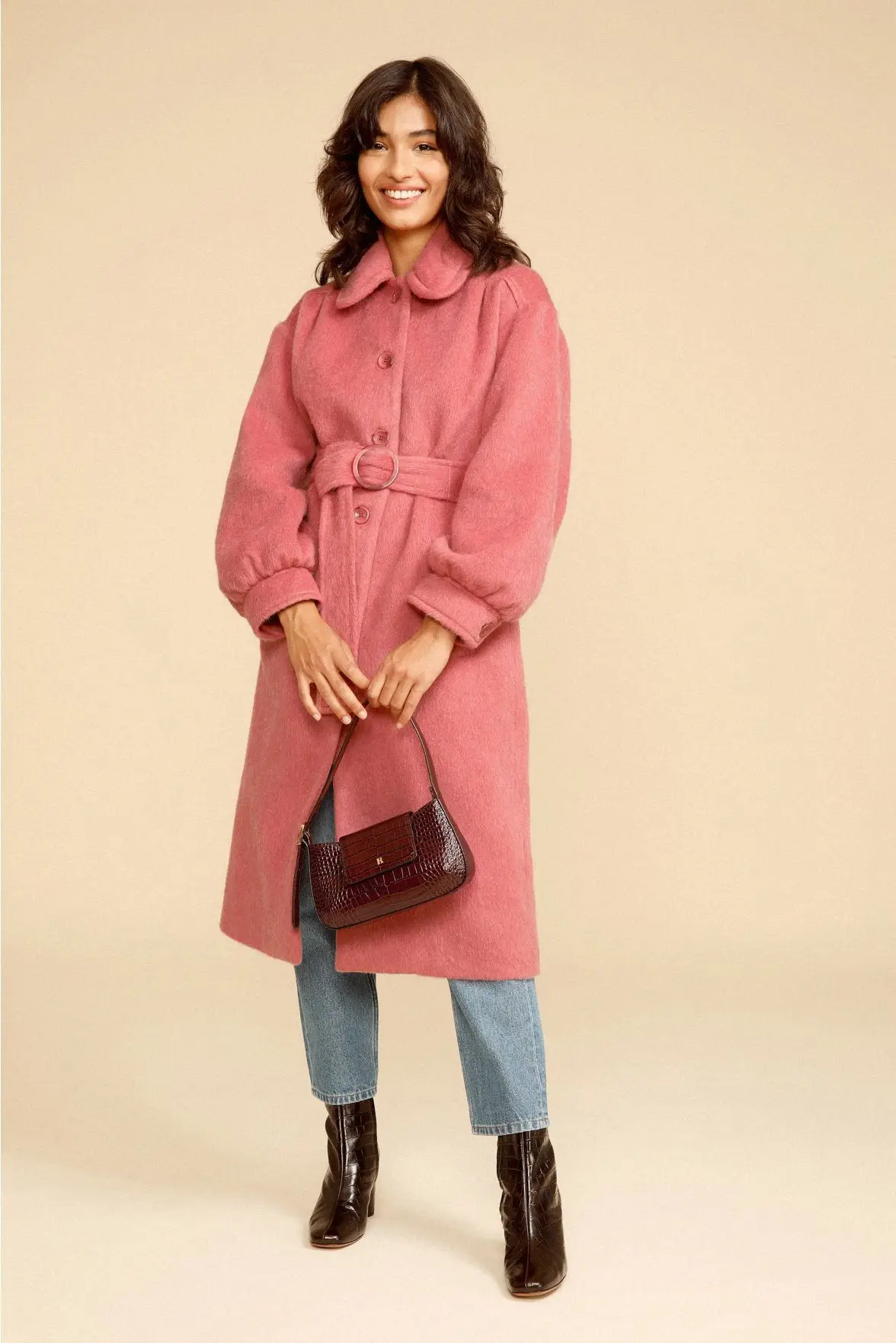 Women Coat 2021 Autumn and Winter New Long Wool Button Coat Woolen CoatWool & Blends AliExpress