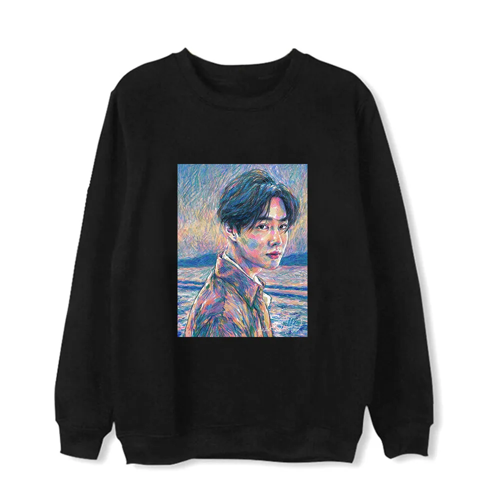 Kpop EXO SUHO Новинка лета уличная мода Женский пуловер толстовки для женщин Harajuku