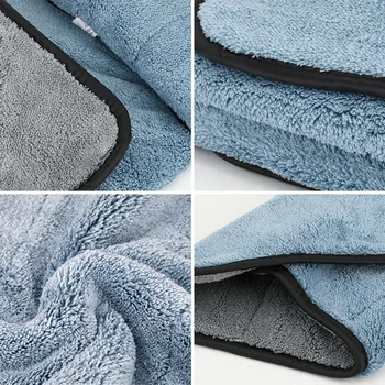 

Soft Super Thick Car Cleaning Drying Cloth Double-Layer Wipe Microfiber Towel
