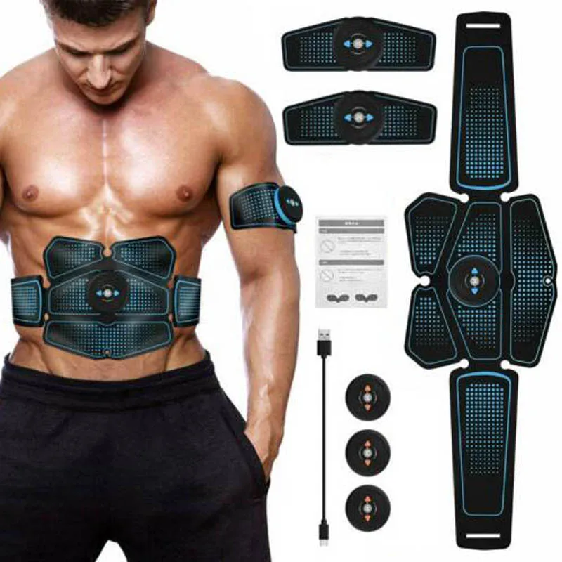 

Electric Muscle Stimulator Trainer EMS Abs Fitness Gym Equipment Training Gear Muscles Electrostimulator Toner Exercise At Home