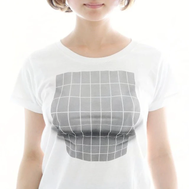 Y2k Increase Boobs Optical Illusion Women T Shirt 3d Printed Funny