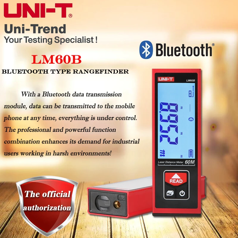 

UNI-T LM40B LM50B LM60B Bluetooth type rangefinder mini digital display electronic ruler room measuring instrument