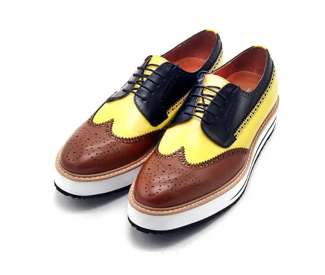 

Мужские туфли-броги ручной работы, на шнуровке