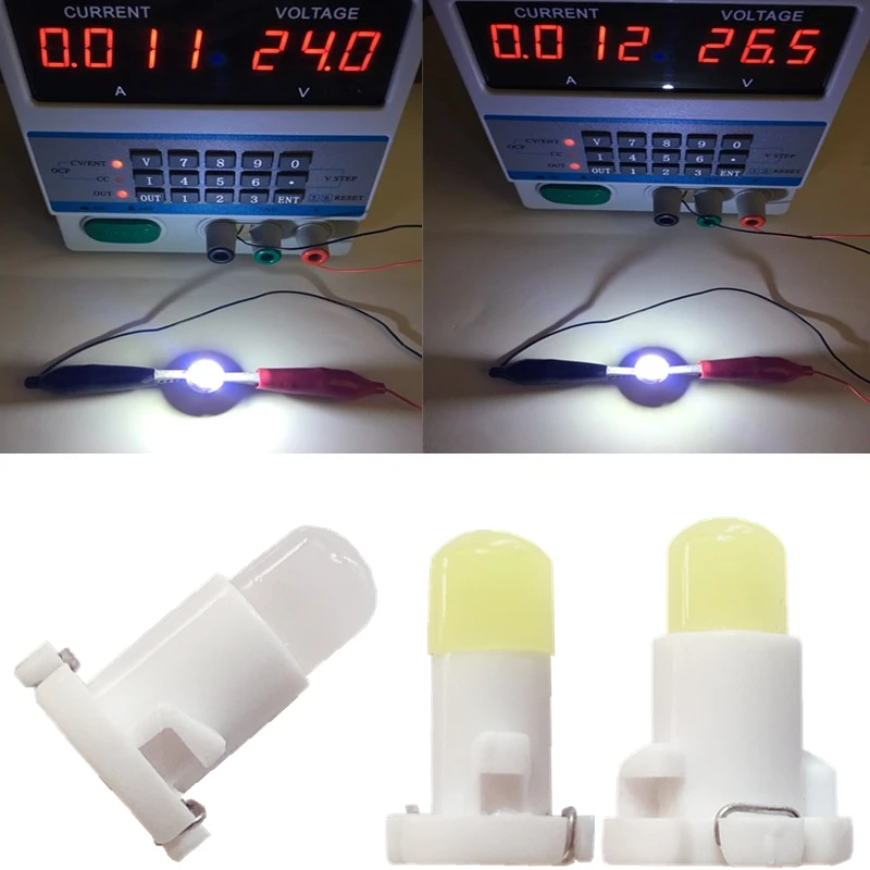 10Pcs T3 T4.2 T4.7 Lampada Del Camion Led Interno Del Coche Cúpula Tablero Pannello Bombilla De Luz Laterale De Indicador Blanco Lámpar 24V