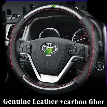 

Car Genuine Leather Steering Wheel Covers for Toyota Camry Corolla Axio Altis Rav4 4Runner C-HR Fortuner Harrier Highlander WISH