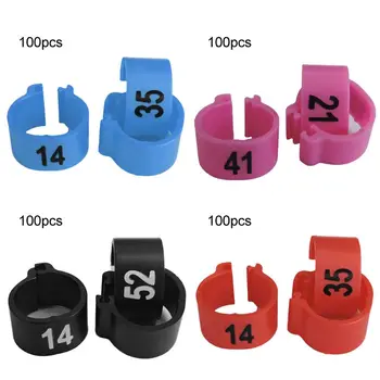 

100 Pcs Number Recognition Bird Foot Ring Species Identify Dove Bands Training